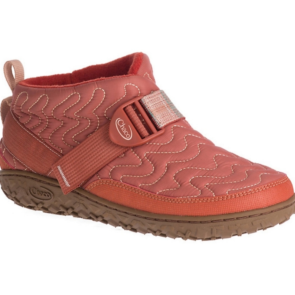 Chaco Ramble Slip On Bootie Hiking Shoe Brick Size 8 Fleece Lined Lightweight